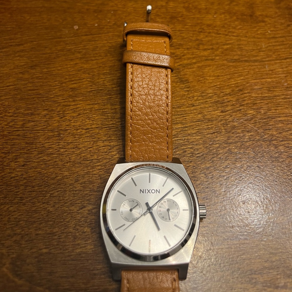 Nixon Brown Leather Strap Watch